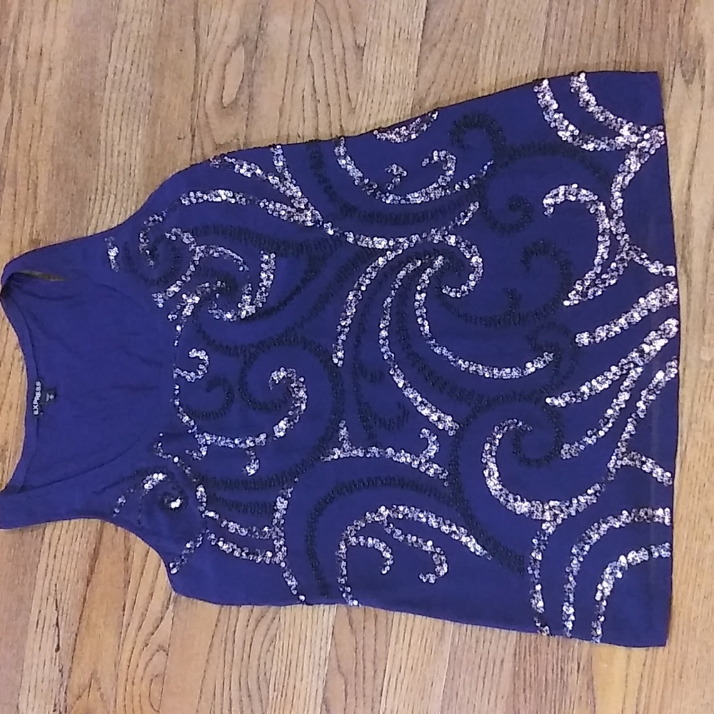 Express blue top.